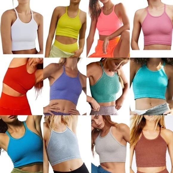 Free People Happiness Runs Tanks NWOT - Picture 3 of 10